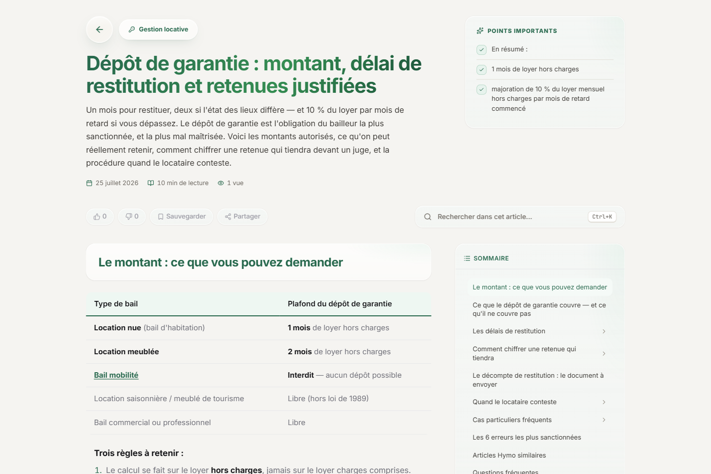 Article de l'Académie Hymo : points clés, sommaire et contenu détaillé